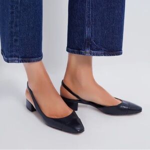 VERONICA BEARD Black Cecile Sling Back Flats